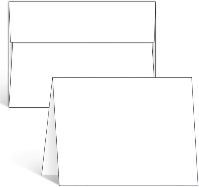 Blank White Cards and Envelopes 100 Pack Ohuhu 5x7" Cardstock &Envelopes for DIY