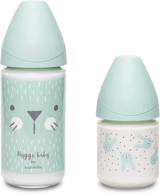 Suavinex Pack Biberón de Bebé Vidrio Premium 120ML+240ML