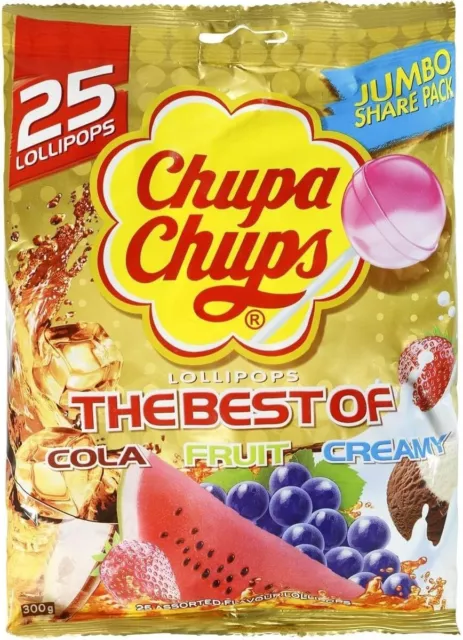Chupa Chups Best of Lollipops, 25 Count-Au