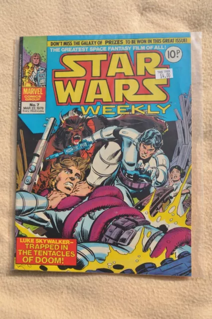 Great Vintage " Star Wars Weekly number 7 "  March 1978 Marvel Comic Book