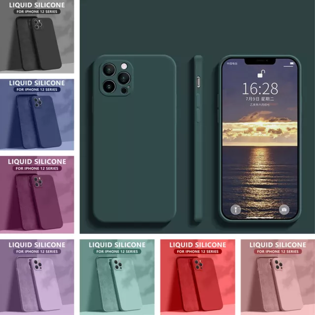 For iPhone 13 12 11 14 Pro Max XR Xs 7 8 Soft Rubber Silicone Bumper Case Cover