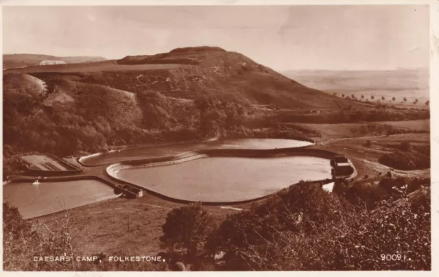 Vintage Valentine's Postcard - Caesars Camp, Folkestone, Kent - c1955 RP