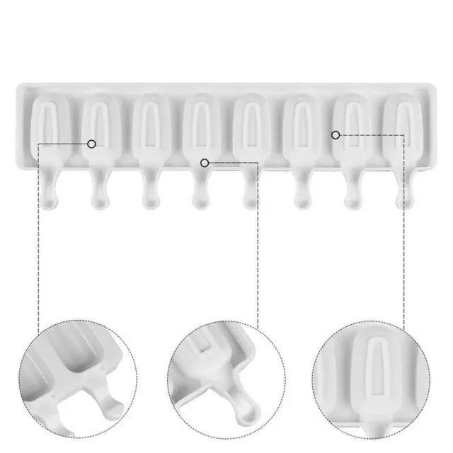 Molde De Silicona Para Helados Hacer Maquina Orificios Bandeja Para Postres 2