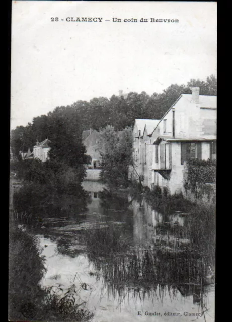 CLAMECY (58) VILLAS sur Bords du BEUVRON en 1910