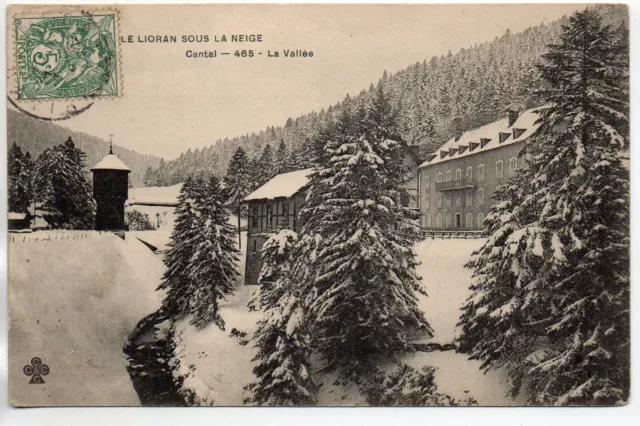 LE LIORAN - Cantal - CPA 15 - vue sur la vallée sous la neige