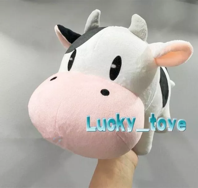 10'' Handmade Harvest Moon Cow Plush Doll Pink Animal Stuffed Toy Pillow Plushie