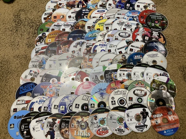 100 Video Game Disc (Disc Only) Lot PS1, PS2, PS3, PS4, Wii, XBOX 360, XBOX