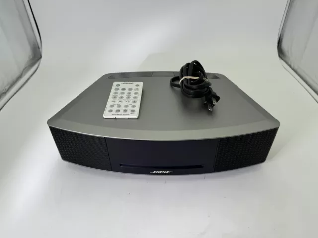 BOSE WAVE IV MUSIC SOUND SYSTEM CD PLAYER AM FM RADIO ALARM CLOCK SILVER Complet