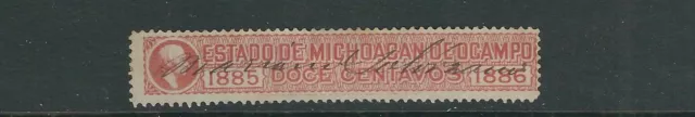 MEXICO 1884 REVENUE for use in ESTADO DE MICHOACAN DE OCAMPO usage(?) USED