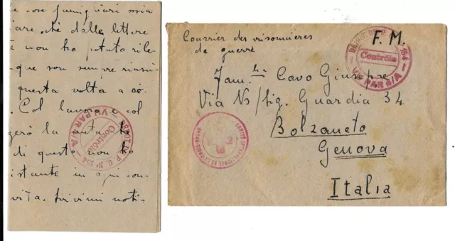 Lettera Da Prigioniero Italiano In Francia ( Avignon )  - Depot N.° 154 , 1945 .