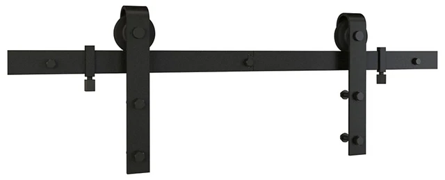 National Hardware N700-003 Classic 72 Inch Barn Door Track and - Black