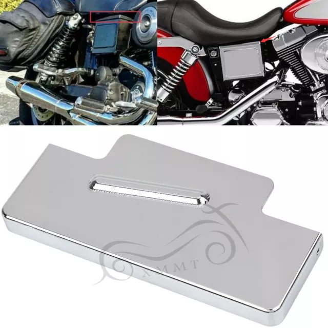 Chrome Battery Top Cover For Harley Dyna Super Wide Glide FXDWG FXDL FXDP FXDX