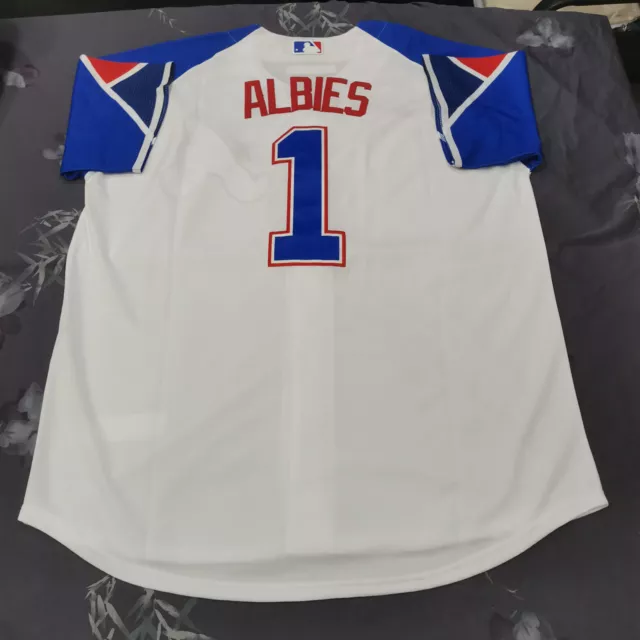 Ozzie Albies Jr Atlanta Braves #1 Youth 8-20 Cool Base White Home Replica  Jersey