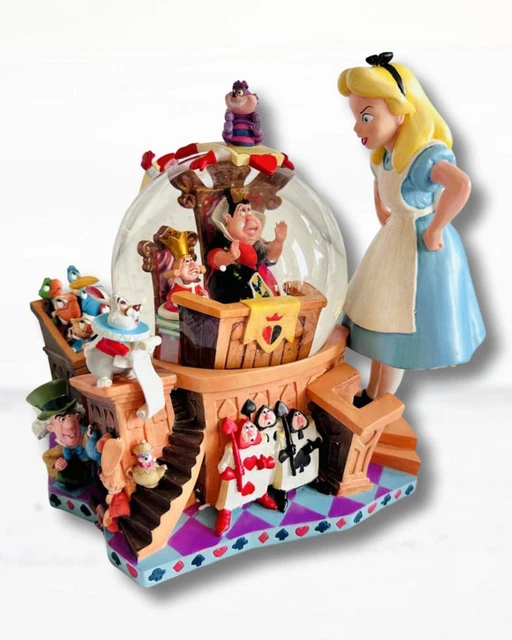 Disney Alice In Wonderland Snow Globe - Alice’s Trial 50th Anniversary RARE