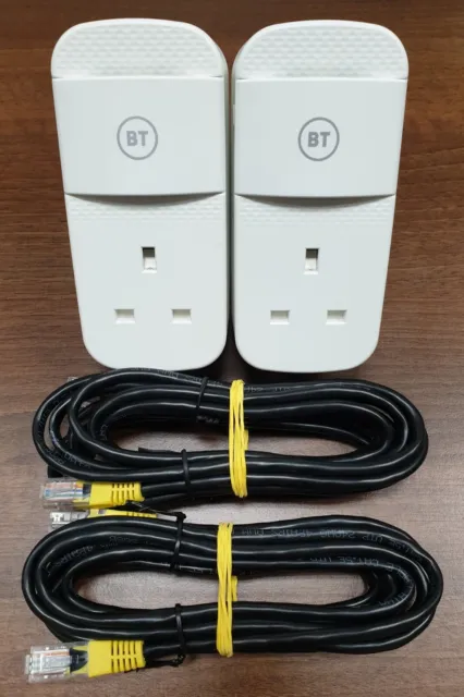 2 x BT Mini Connectors v2 VERSION 2 1000Mb Gigabit Powerline Adapters NEW MODEL