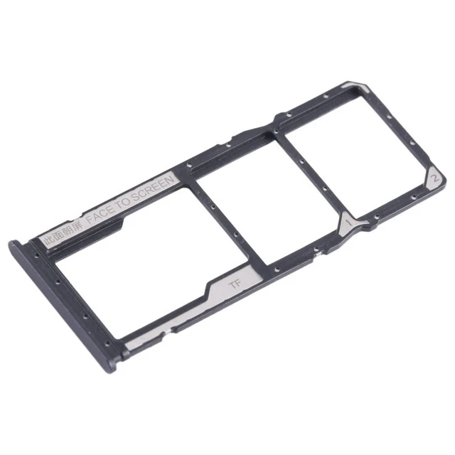 Plateau SIM Double Pour Xiaomi Redmi Note 7 - Porte Carte SIM + Micro SD - Noir - Compatible Garantie