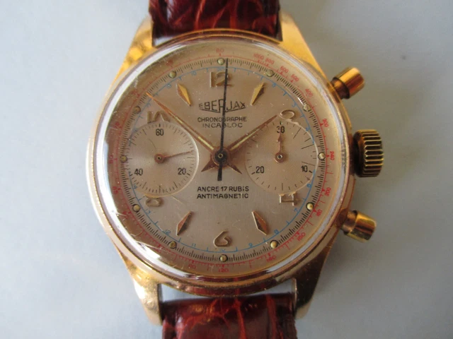 Montre Chronographe Vintage BONDIX - Mouvement Landeron 51 Manuel - Boîtier Laiton 37mm - Années 50