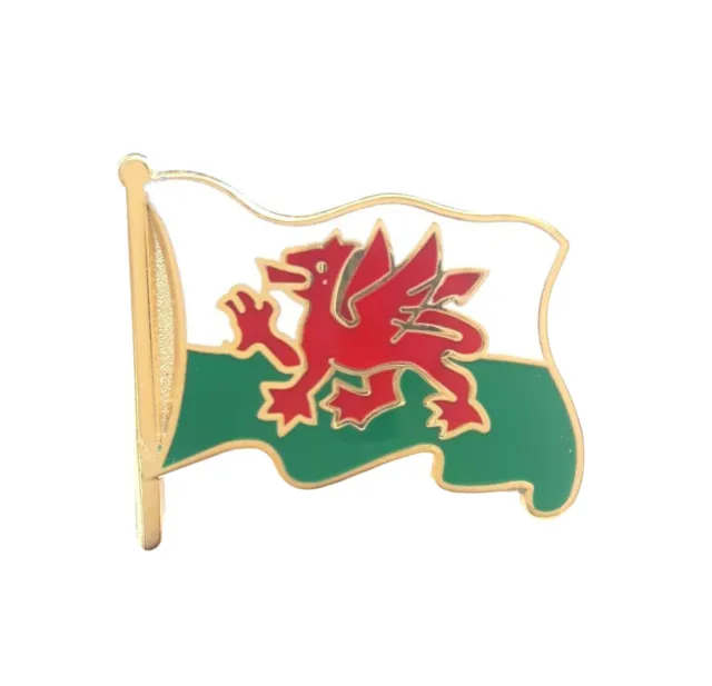 Wales Dragon Welsh Cymru Flag St Davids Day Enamel Lapel Pin Badge T416