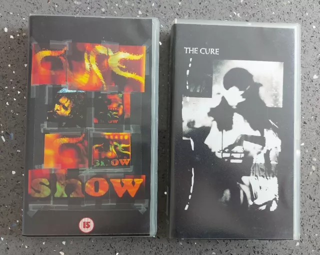The Cure ~ Picture Show + Show (Live, Wish Tour) ~ 2 x PAL VHS Video Tape Bundle