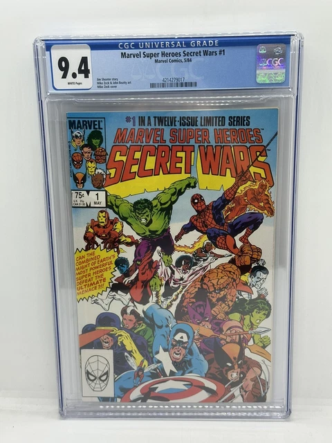 Marvel Super Heroes Secret Wars 1 CGC 9.4 NM White Pages Phase 5/6 MCU Avengers!