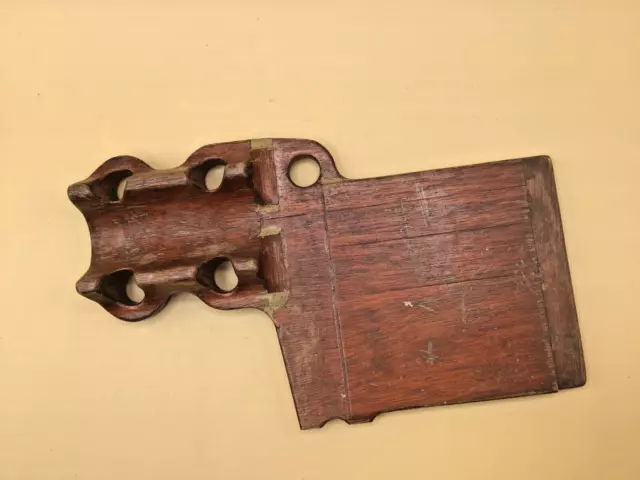 Antique Wood Mold Foundry Pattern Industrial steampunk sand cast 5 hole plate