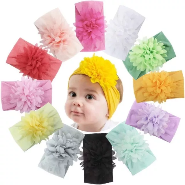 Baby Bow Headband Girl Infant Toddler Newborn Soft Knot Turban Hair Head Wrap 3