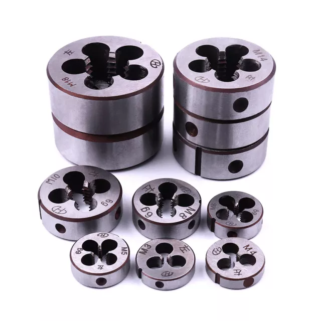 M3-M20 Metric Thread Cutting Die Left Hand Round Threading Dies Alloy Tool Steel