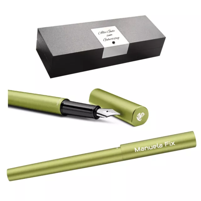 Pelikan Pluma Ineo Elements P6 Verde con Grabado Regalo Funda Estuche