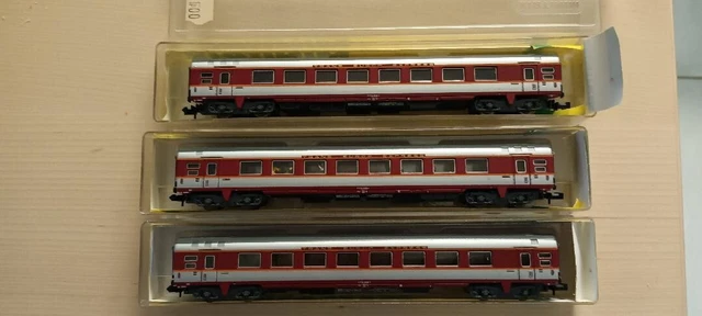 MINITRIX N 1/160 3134 00 VOITURE VOYAGEUR 2e CLASSE WAGON DB AMENAGÉ + ECLAIRAGE - Collection