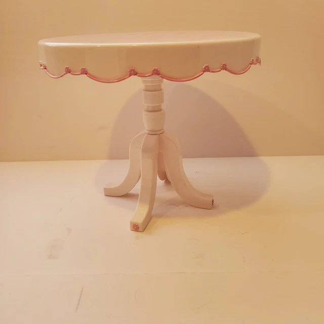 Our Generation White/Pink 9" Tea Parlor Table Only - part of Furniture Set GUC Our Generation White/Pink 9" Tea Parlor Table Only - part of Furniture Set GUC