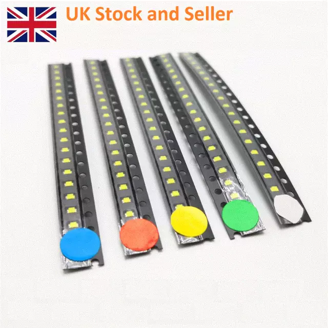 25/50/100pcs SMD/SMT LED's - 0603 0805 1206 - Red Blue Green Orange Yellow White