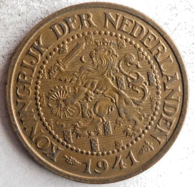 1941 Néerlandais 2 1/2 Centimes - Bronze Type Néerlandais #D