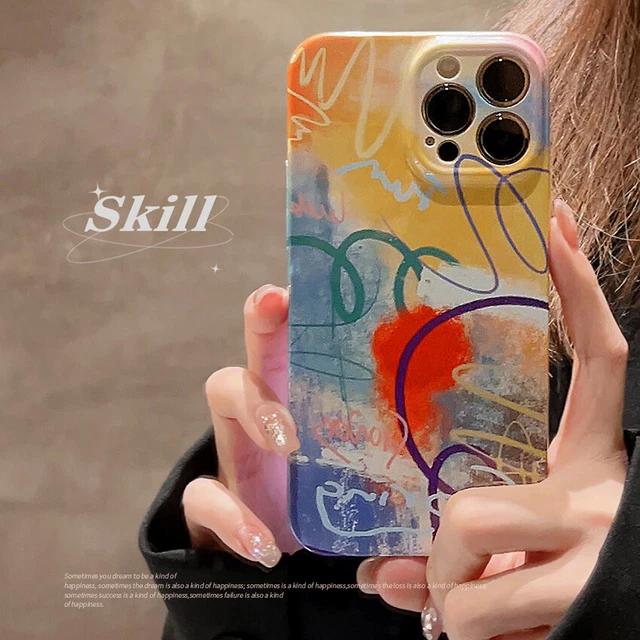Case Cover Soft For iPhone 14 Plus 13 12 11  Pro Max Graffiti Colorful Silicone