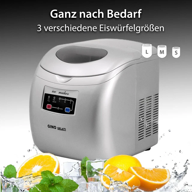 Syntrox Germany Eiswürfelbereiter Mit Crushed Ice Funktion - 150W LED Display Für Perfekte Eiswürfel
