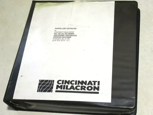 Cincinnati Milacron 200 300 400 Grinding Machine Part Catalog Manual 8