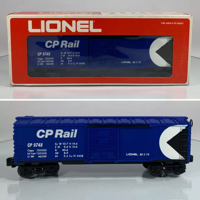 LIONEL • O GAUGE • 1975 CP Rail Boxcar 6-9748 • NEW OLD STOCK