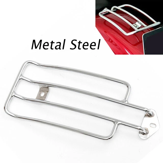 Modified Chrome Solo Seat Plated Luggage Rear Fender Rack Support Shelf US STOCK