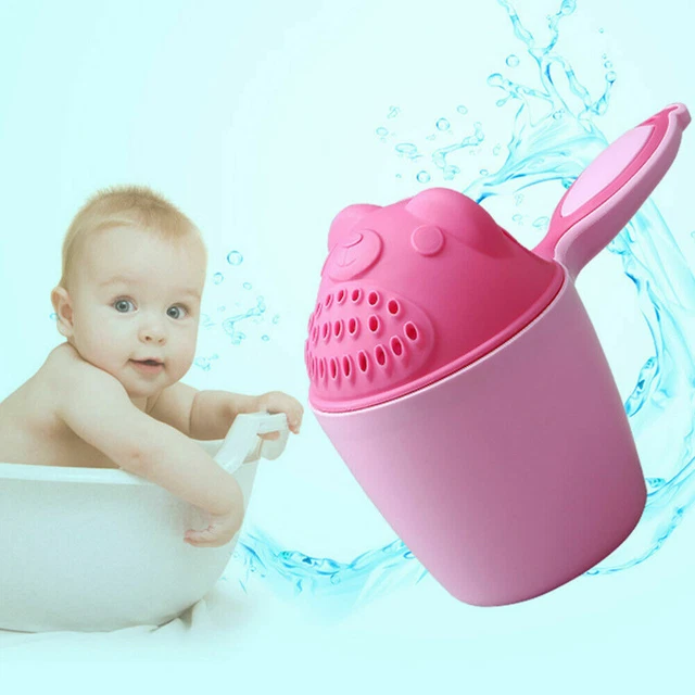 Babybad Wasserfallspüler Kindershampoo Spülbecher Dusche Waschzubehör ql