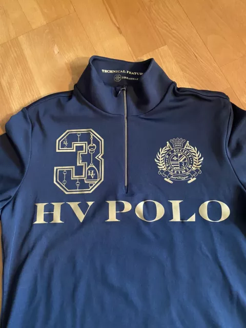 HV Polo Shirt Funktion L Dunkelblau Gold 2