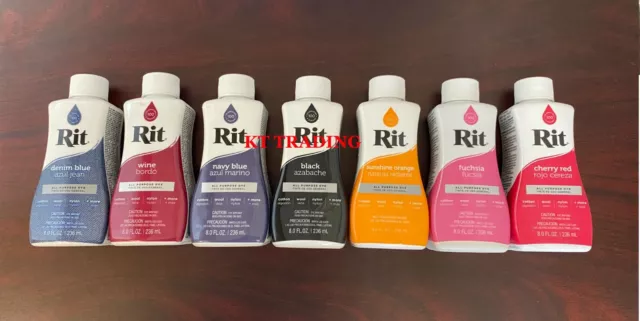 RIT All Purpose PERMANENT Color Dye for Fabric Cloth Shoes Painting Wood & More