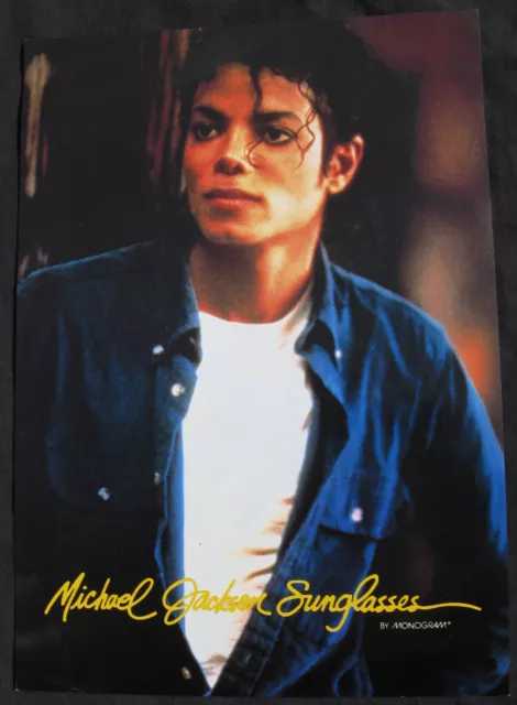 Michael Jackson Prospectus Lunettes Sunglasses Leaflet Flyer JAPAN PROMO 1986 2