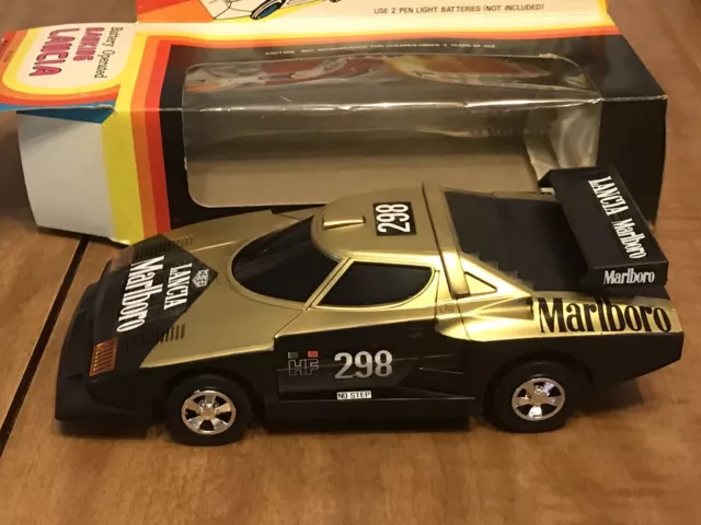 RARE Vintage 70 Lancia Stratos Marlboro Gold Hong Kong - BATTERY OPERATED - NIB