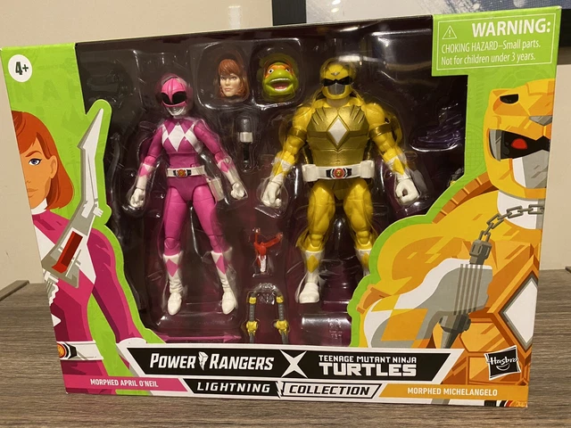 Hasbro Power Rangers X Teenage Mutant Ninja Turtles Michelangelo and April ONeil