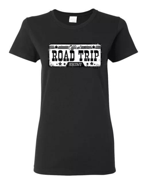 Official Road Trip Shirt Retro Black and White Women Graphic TShirt