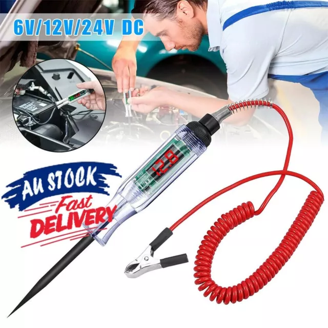 6-24V Digital Electric Circuit LCD Tester Test Light Car Truck Voltage Probe Pen