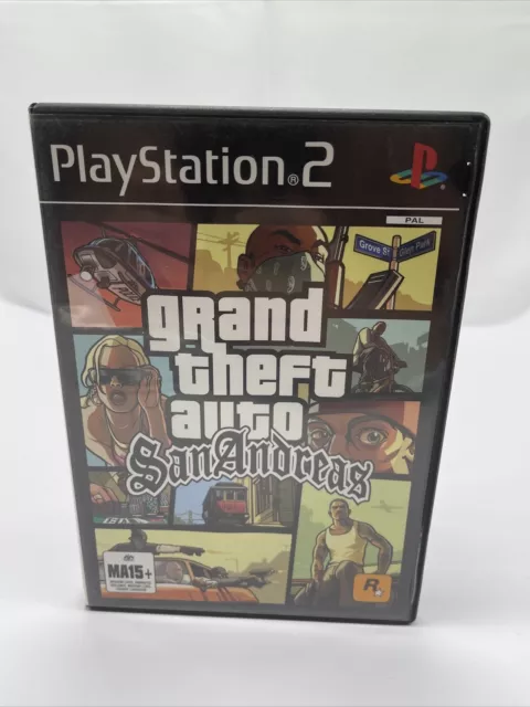 Grand Theft Auto: San Andreas (PlayStation 2) PS2 w/Orig Map,Case