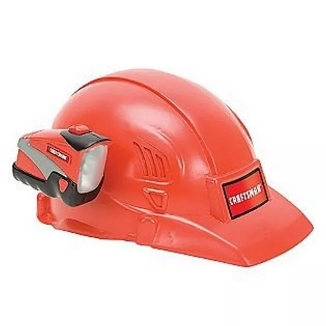 Craftsman Construction Worker's Helmet with Attachable Working Flashlight (Red)