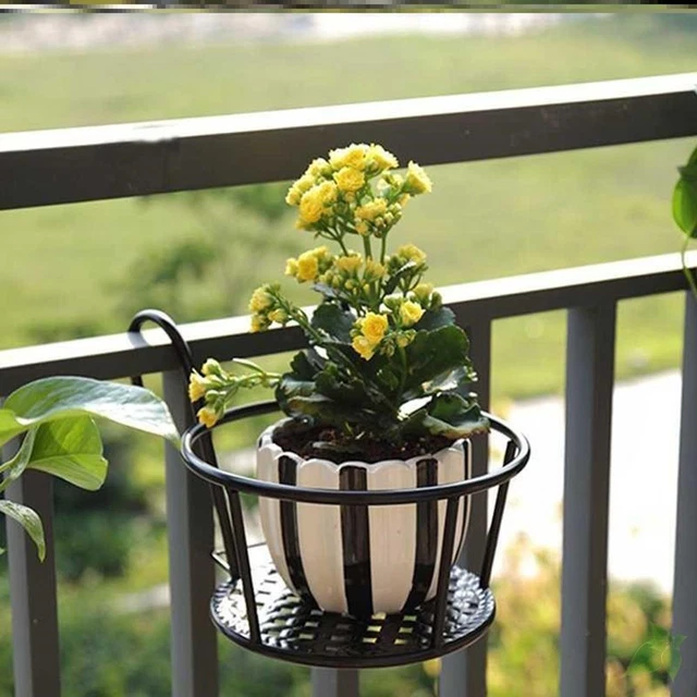 Fer à repasser Balcon Pot à fleurs suspendu, Garde-corps Pot de planteur, 5