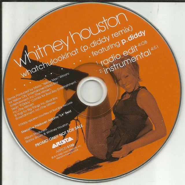 WHITNEY HOUSTON WHATCULOOKINAT P. DIDDY REMIX INSTRUMENTAL & EDIT PROMO