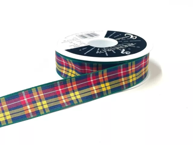 Tartan Ribbon 25mm Berisfords Scottish Ribbon Sewing Crafts Gifts 17 Patterns